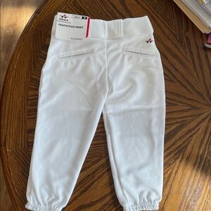 NWT White Fastpitch Pants- small